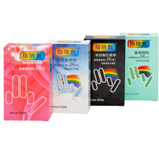 指險套4合1指套組合 (共96片) 緊緻服貼、玻尿酸保濕、石墨烯黑款、蘆薈顆粒, 96個, 24入裝