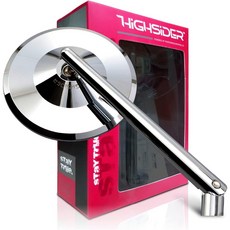 【Gear Base 吉兒基地】HIGHSIDER 後照鏡 單側1根 M10 正 / 反 牙 ECE 規格 5種樣式, 銀灰