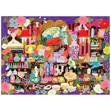 RoseArt - Seek & Find - Gardener's Library - 성인용 1000피스 직소 퍼즐 숨겨진 물체 퍼즐 생생한 정원 장면 보너스 포스터가 있는 프, Paris Perfume Shop