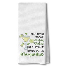 Advivio I Keep Trying to Make Protein Shakes - 주방 접시 타월 밀가루 자루 티 타월 여성용 마가리타 엄마 할머니 애호가 선물 2011, I Keep Trying Towels, 1개
