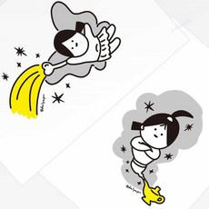 미니미니 럭키 3종 엽서 postcard, 3 미니미니 부적