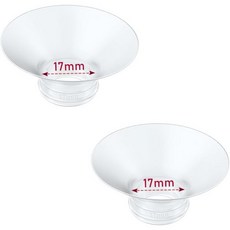 플랜지 인서트 2PCS 15mm 맘코지 M9M6M5S12 프로V1 프로V2 프로 스펙트라메델라엘비NCVITSREET유피란시노파루맘메드 유방 펌프 24mm 실드플랜지2pcs-15, 2PC-17mm
