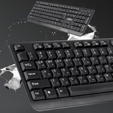 옆집샵 유선 게이밍 키보드 타자 자판기 블랙 PC방·컴퓨터용 기계식 키감 유선 자판, 상세페이지 참조
