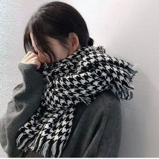 여성 봄 가을 하운드체크 클래식 스카프 모던 목도리 _050613