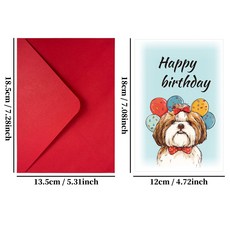 生日快樂卡片 附信封 祝福賀卡 聚會禮物, 1個