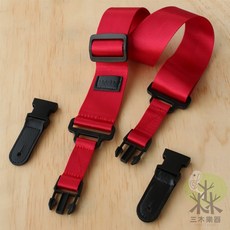 快扣式吉他背帶 貝斯背帶 烏克麗麗背帶 樂器背帶 琴帶 肩帶 高級汽車安全帶材質 含PICK夾 紅, 咖啡, 1個