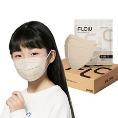 플로우 이지핏 KF94 새부리형 마스크 소형 30매, 베이지, 30개, 1매입