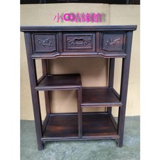 小o結緣館仿古雞翅木一抽多寶格花台擺飾桌藝品架68x40x88快速到貨