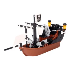 MOC 군함 해적 섬 빌딩 블록 모험 복수 선박 장난감 벽돌, 01 B3-66