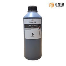 [리빙셀] 삼성 INK-K610 1000ml 대용량 C610 M610 Y610 프리미엄 호환 잉크, 1개, 검정