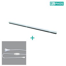 엘포스 LED SIMPLE 1200mm 티라인직부등 폭33 고휘도30W 고밝기 플리커프리 TS33 일자 좌우 연결 가능+3m중간스위치 바디블랙, 주백색, 1개