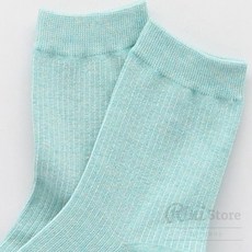 RNA 여성용 골지중목양말 민트 1켤레 캐주얼양말, 1