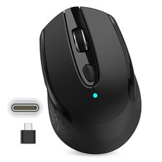RaceGT USB-C 무선 마우스 맥북 노트북 호환, Type-C 블랙