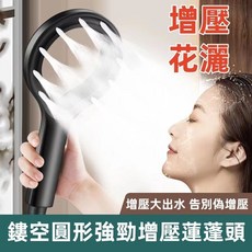 亮銀色環形增壓大出水花灑, S169灰, 1個