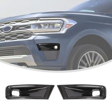 전면 안개등 램프 트림 커버 장식 외부 액세서리 포드 익스페디션 2022-2024에 적합 341553, 블랙 탄소 섬유