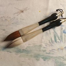 仿牛角鬥筆 大字書法成人毛筆 狼毫羊毫對聯專用 提斗大字兼毫藝術筆, 1個, 大號對聯專用毛筆【散峯收藏優先發貨】,游龍熊毫鬥筆【一支】