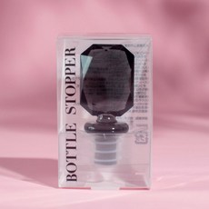 Francfranc蝴蝶結酒瓶塞 真空密封保鮮紅酒塞 葡萄酒塞 洋酒塞 時尚餐桌裝飾, 1個, 黑鑽