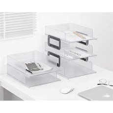 빅조이 타워 트레이 3단 오피스정리, 투명 281084