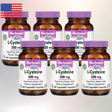 블루본넷 뉴트리션 시스테인 엘시스테인 LCysteine 500mg 베지 캡슐 60정 6통