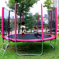 대형 트램펄린 방방 야외 트램폴린 점핑 다이어트 상업용 점프, 3.06m 10피트 핑크, 1개