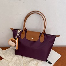 탑씨유 가죽공예 DIY 키트 가죽가방 만들기 패키지 핸드메이드 데일리 나일론 쇼퍼백, 퍼플(대), 1세트