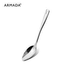 【ARMADA】不鏽鋼攪拌匙 加長手柄設計 鏡面拋光處理 適用於咖啡、茶飲 居家辦公皆宜, 1個, 不鏽鋼