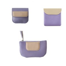 [ 687322 ] 파피포스 여아용 동전 지갑 립스틱 백 화장품 가방 여자 친구를 위한 크리스마스 선물 룸메이트를 졸업 퍼플 가방, 1개