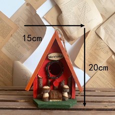 야외 나무 새집 정원 새둥지 참새집 가든 원목 버드하우스 둥지 소품, F형