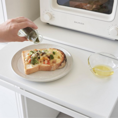 밸류마인드 전자레인지 슬라이딩 확장 받침대 주방 공간 활용 수납, 화이트, 1개