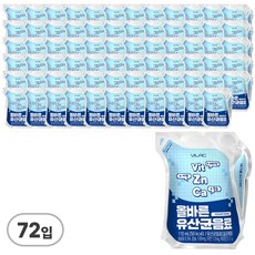 비락 올바른 유산균음료, 72개, 110ml