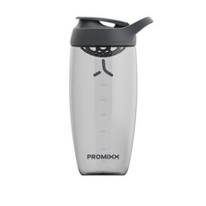 Promixx Pursuit 단백질 쉐이커 병 (946.4ml(32온스) - 무소음 볼 없는 믹서 누출 방지 뚜껑 BPA/BPS 및 프탈레이트 프리 ECOZEN 쉐이크 운, 680.4g(24온스), 그래파이트 그레이