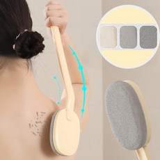 비와이 바디 세척 등때밀이+리필2개, 화이트, 1개, 1개입