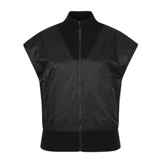 핑 골프 여성 우븐 패치 로고 집업 니트 베스트 121D3SV283-BK_BP