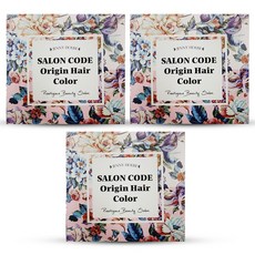 제니하우스 살롱코드 오리진 헤어컬러 염색제, 와인브라운, 3개