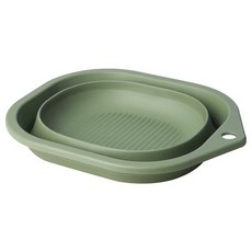 이케아 페프리그 접이식대야 2종 세트, 카키(35cm), 1개