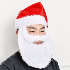 聖誕老人帽子造型造型帽 聖誕節裝飾 頭飾 拍照道具, 1個, 鬍子聖誕帽（普通款）