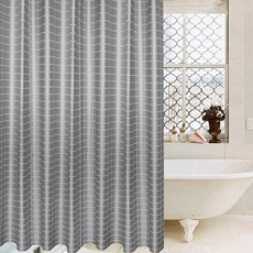 모던시크 타일패턴 샤워커튼 물튐방지 욕조커튼 방수샤워커튼 방수욕실커튼 목욕커텐, 상세설명 참조, 없음