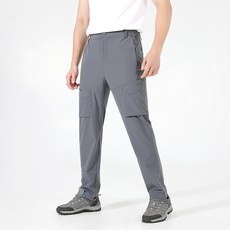 大尺碼戶外速乾男生長褲 薄款透氣衝鋒褲 登山褲 涼感褲 彈力耐磨防水機能褲