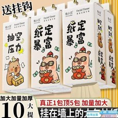 抽取式衛生紙壁掛家用大包裝：廁所、餐桌、面紙多用途, 1個, 175*130mm（整箱送掛鉤）,1提