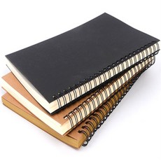 살림앤리빙 클래식 스케치노트 50매 메모장 스프링노트, 브라운+브라운