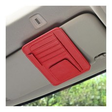 AUGENY 자동차 자동 선바이저 문서 바이저 오거나이저 보관 오거나이저 홀더 소형 등록, 레드, 1개