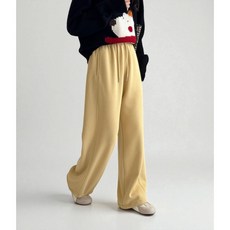 소일레 여성 양털 융기모 와이드 스트링 조거 팬츠 5color