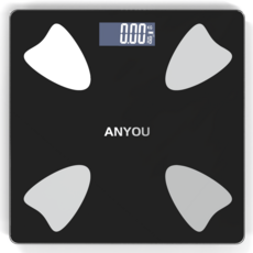 ANYOU 가정용체지방계 체중계, 1개, 블랙, FL-690(체지방측정)