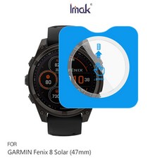 Imak 鋼化玻璃保護貼 適用於 Garmin Fenix 8 Solar (47mm) 高清防刮 觸控靈敏, 透明色-定位版, 1個