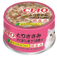 CIAO 貓罐 添加綠茶消臭配方 美味營養貓咪濕糧 日本國產, 1個, 85g, A-17（雞肉+蟹肉鬆+柴魚片）