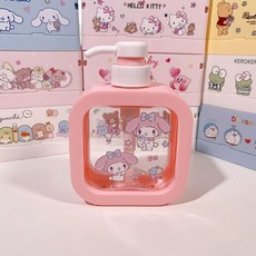 산리오 샴푸통 디스펜서 공병 욕실 1+1 캐릭터 다용도 디스펜서 키티 주방 바디워시, 1개, A. 2개 멜로디 300ml 로션병