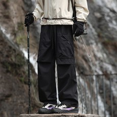 衝鋒褲 加絨加厚 保暖 機能 戶外 登山 寬褲 防風 防水 耐磨 透氣 多口袋 男長褲