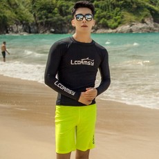 hmus Doris 男式短褲 Rash Guard 下裝綠色 2-1C