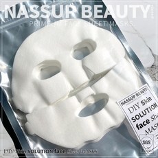 나썹뷰티 DIY 국산 천연 마스크 시트지 텐셀 상하분리 50매 얼굴형 마스크팩 시트지, 100개