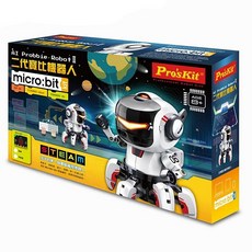 Pro'skit寶工 台灣製造 寶比機器人GE-894含Micro:Bit智能 無毒ST玩具 DIY科玩AI, 1個, 白色